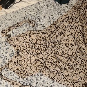 Dalmatian dress with tie straps